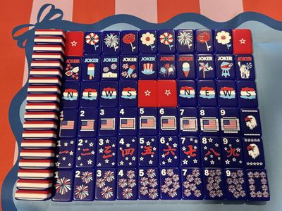Patriotic Themed Mahjong Tiles Set