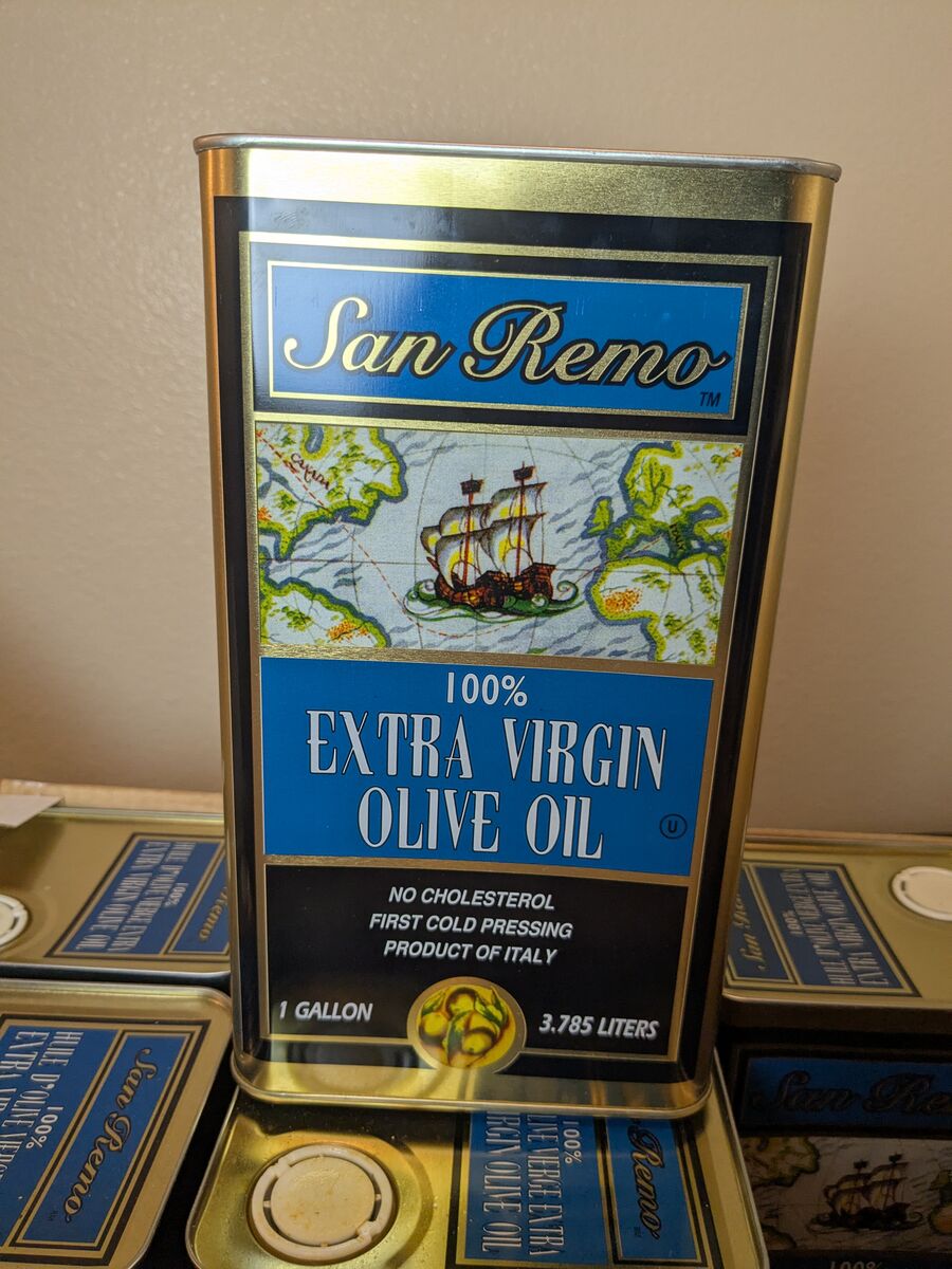 1 Gallon 100% Extra Virgin Olive Oil for Food Storage or Use $20/Gallon