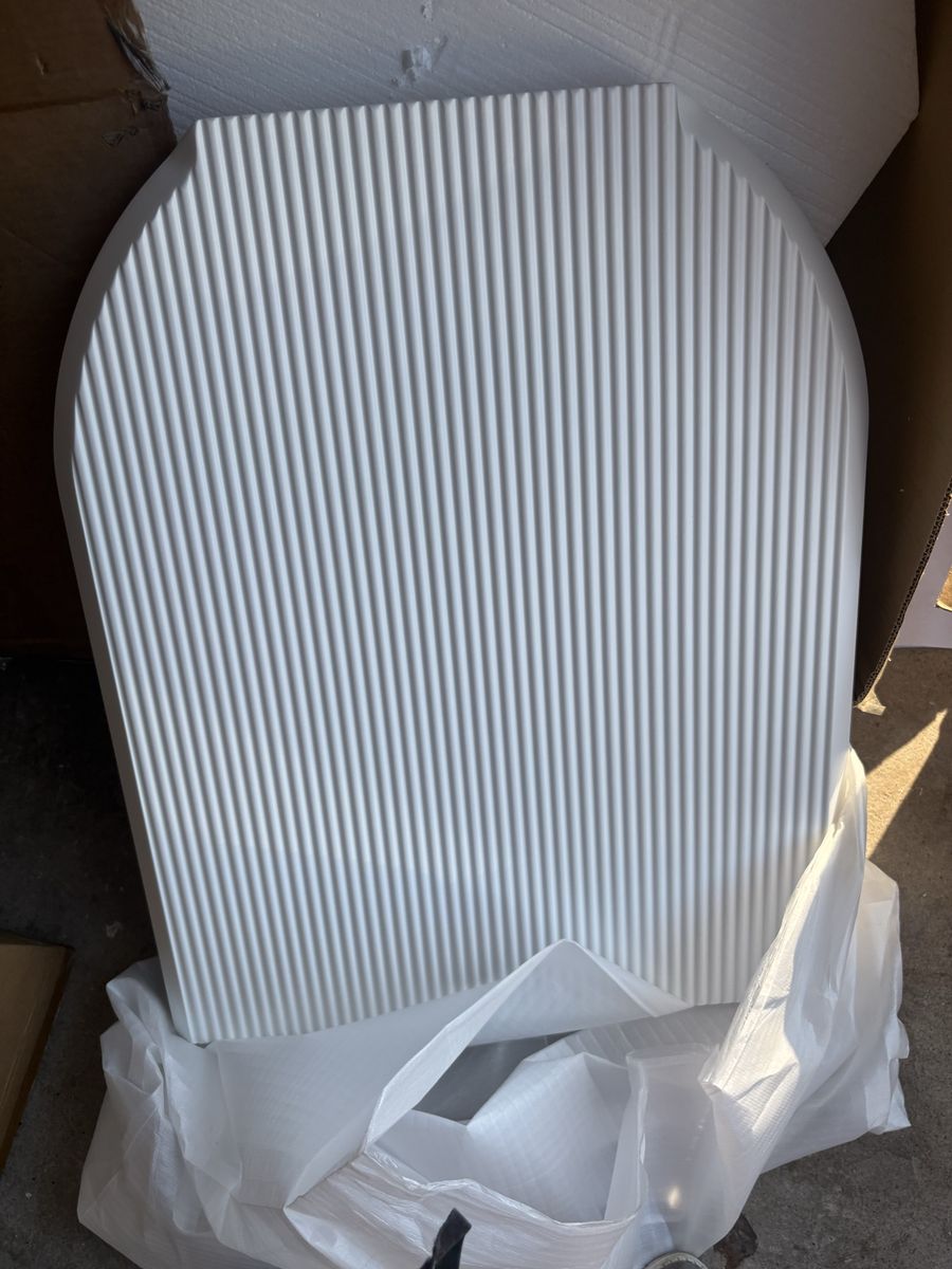 New Wavy White Fluted Console Table Legs