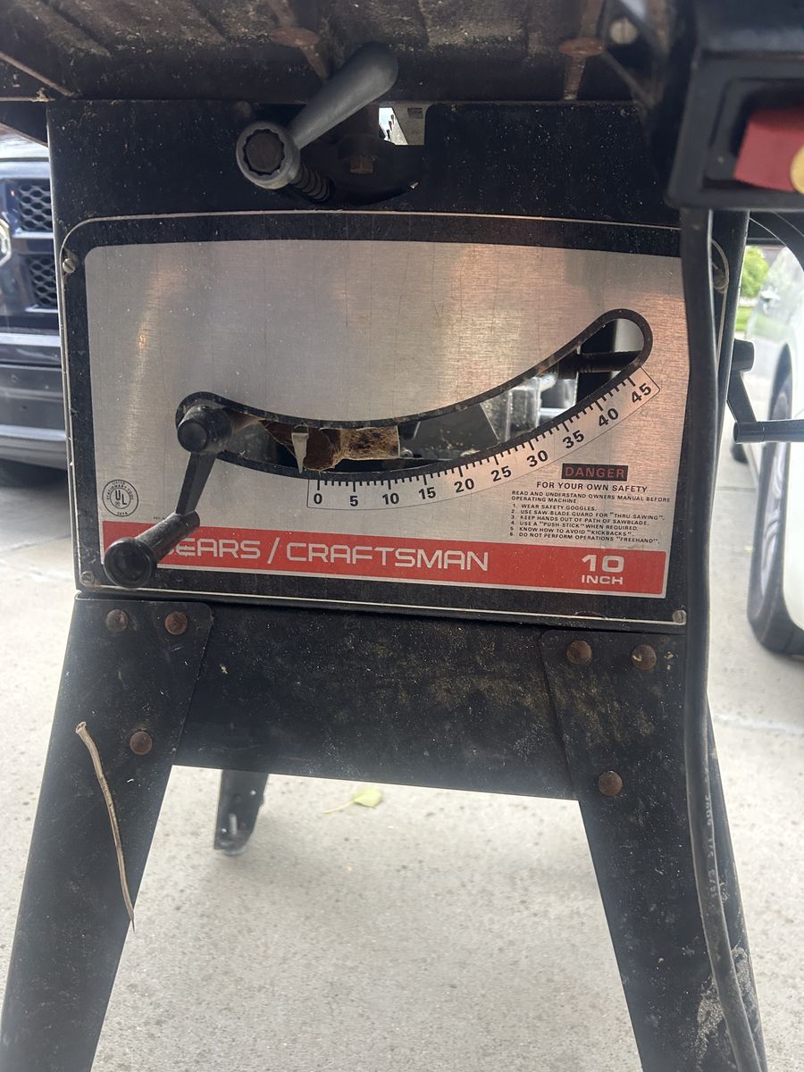 CRAFTSMAN 10” Table Saw + Belt Sander (to be sold together)