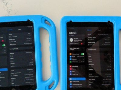 Pair of Apple iPad Minis 4th Gen, 128GB, WiFi, Space Gray with Blue Kids Cases
