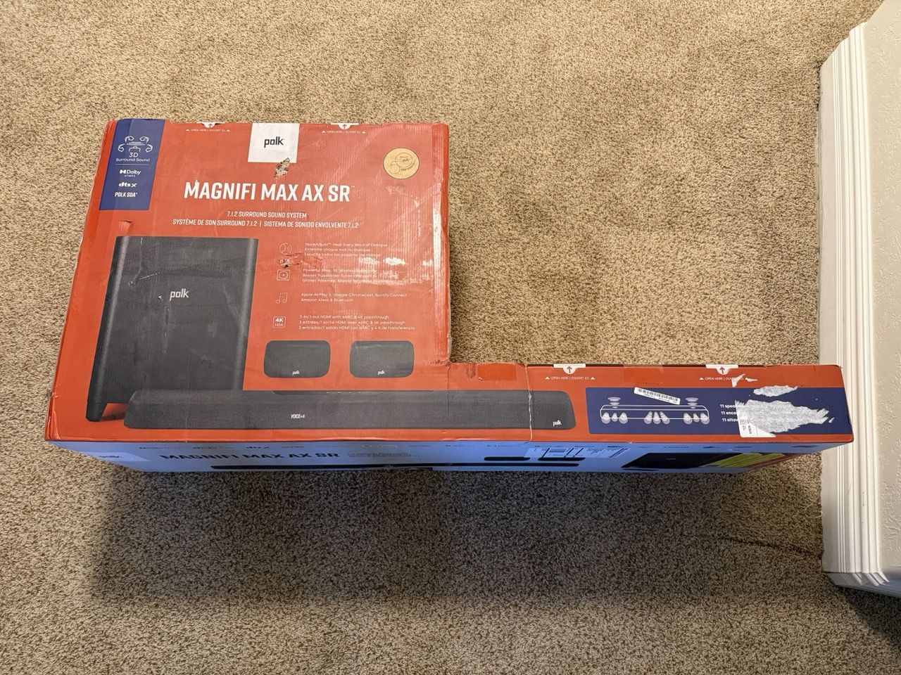 New in Box - Polk Magnifi MAX AX SR 7.1.2 soundbar surround sound system