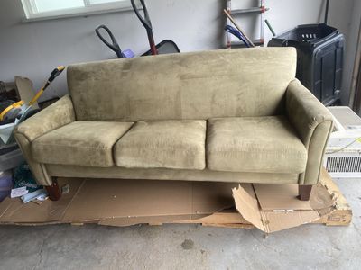 3-Seater - Sage Green Microfiber Couch