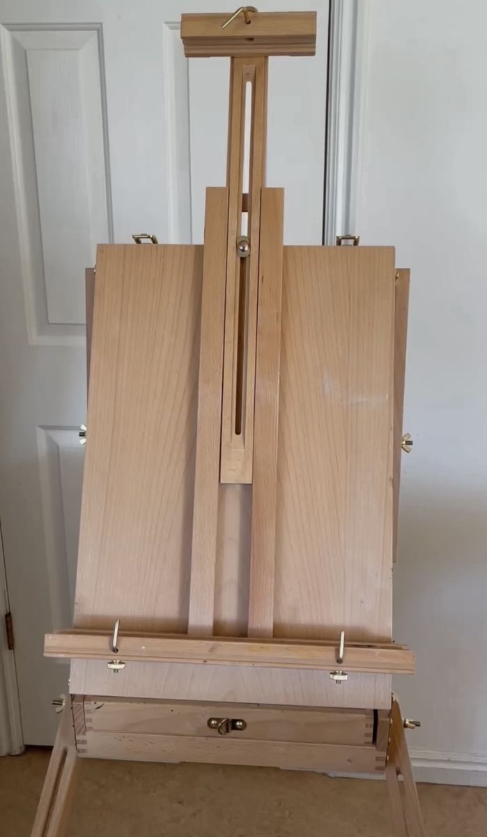 Adjustable Beech Wood French Easel with Storage Drawer