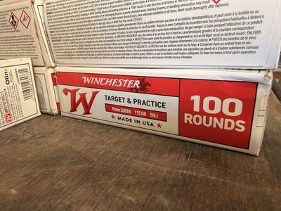 9mm 115 Grain FMJ (Winchester, Magtech, Sellier & Bellot, etc)