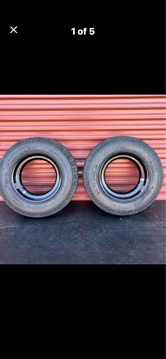 New Set of 2 Zeemax ST 8-14.5 Mobile Home Style Trailer Tires Mounted on New Wheels $200 for Set of 2