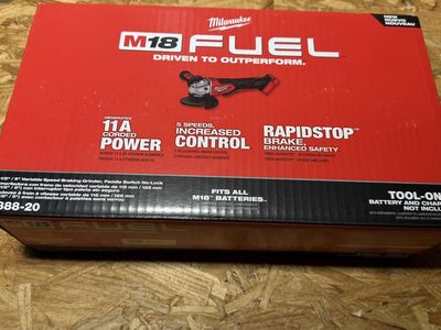 M18 FUEL 18V Lithium-Ion Brushless Cordless 4-1/2 in./5 in. Grinder with Variable Speed & Paddle Switch (Tool-Only)