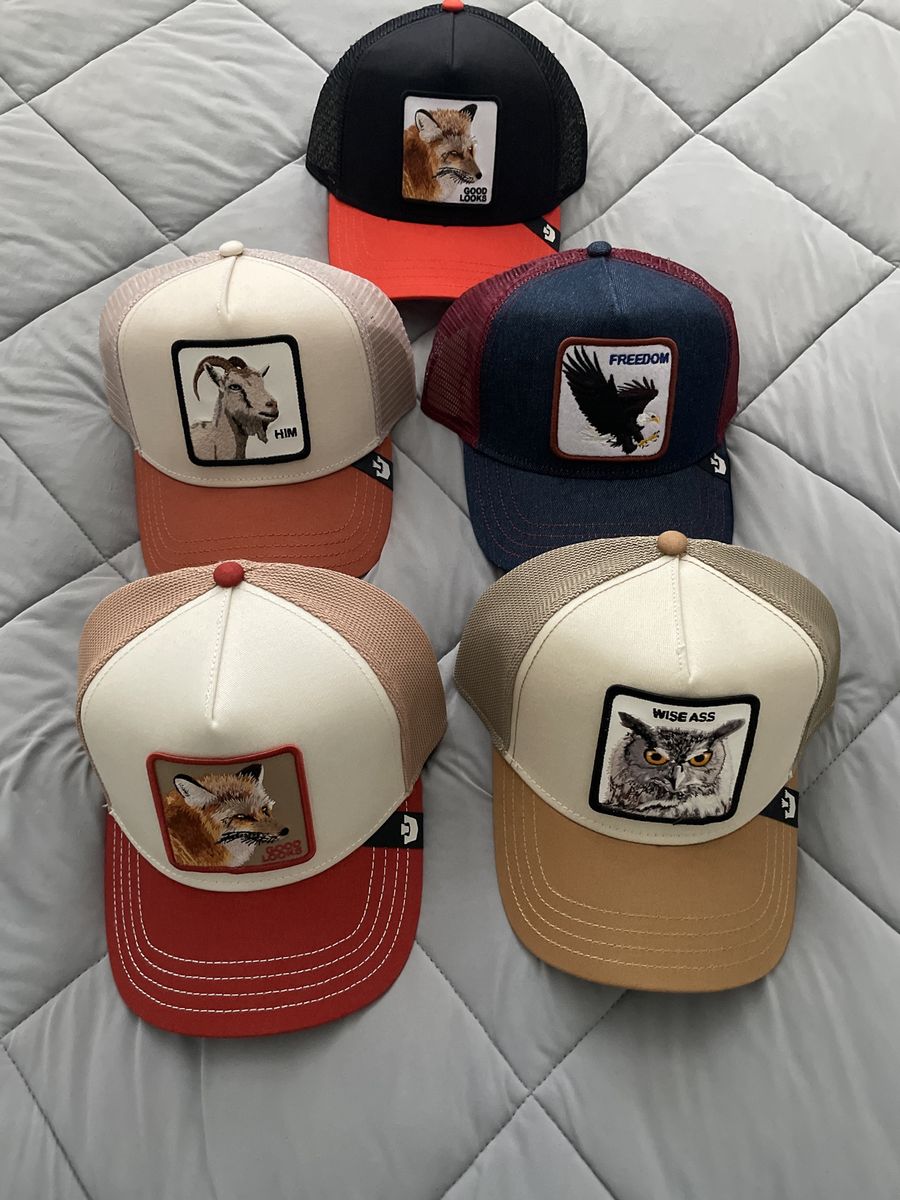 Goorin Bros Animal Patch Trucker Hats - Lot of 5
