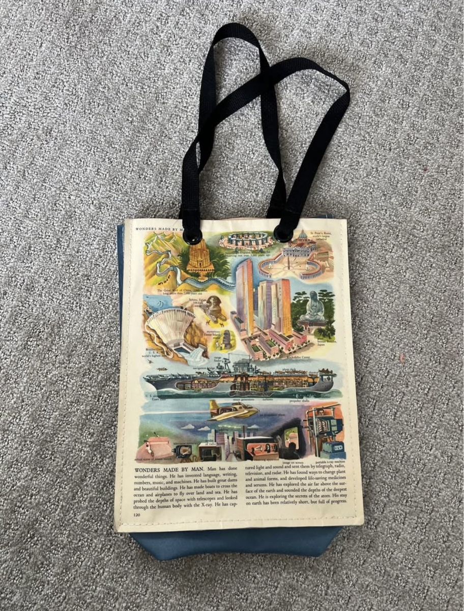 Book Page Tote Bag