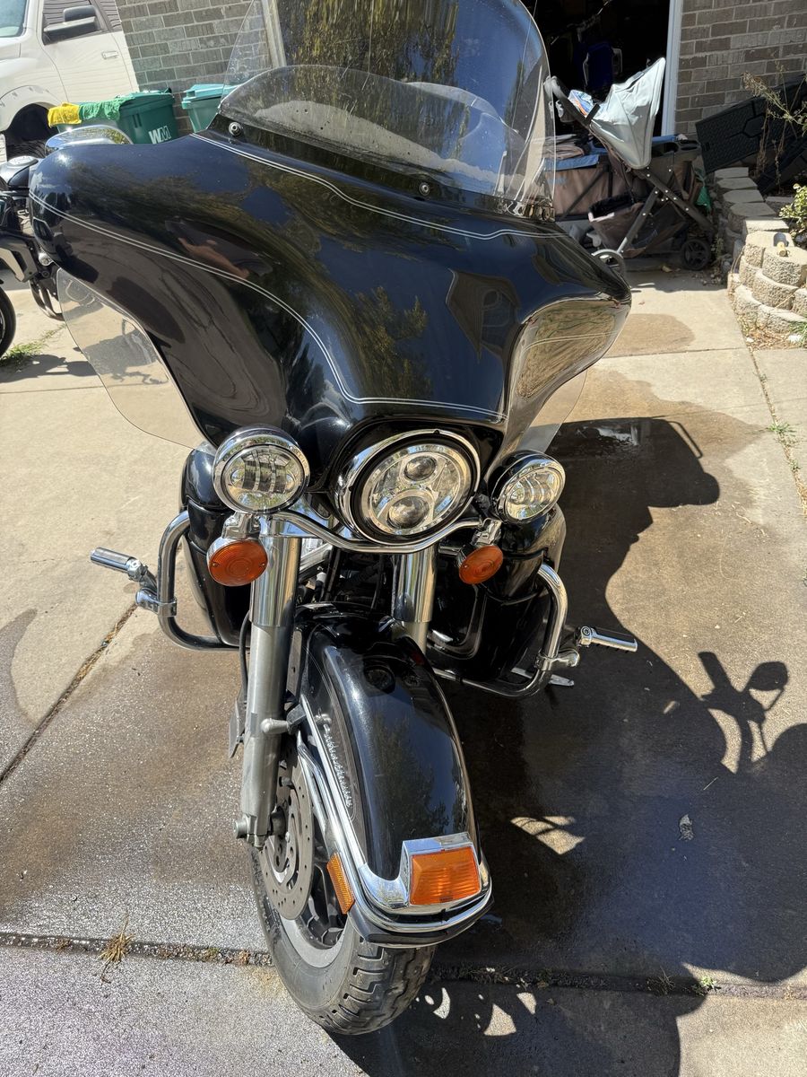 Black 2004 Harley Electra glide