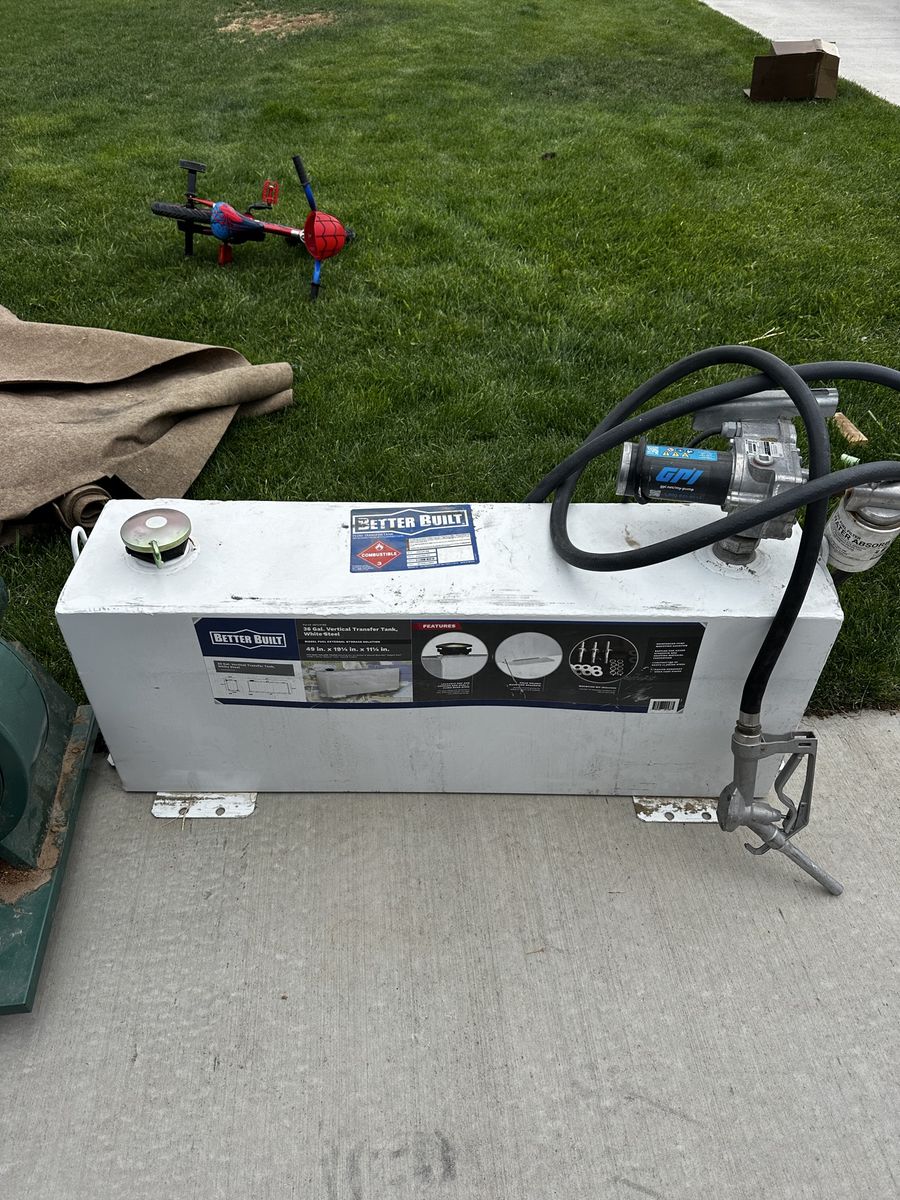 Better Built 36 Gallon Fuel Tank Fuel Transfer Pump & Hose