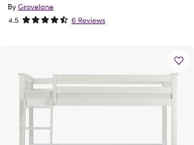 Grovelane Camille Twin High Loft Bed with Wraparound Desk and 2 Bookcases