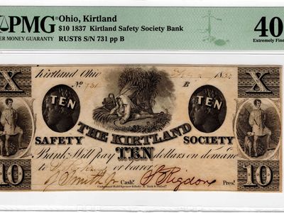 Kirtland Safety Society $10 Bank Note