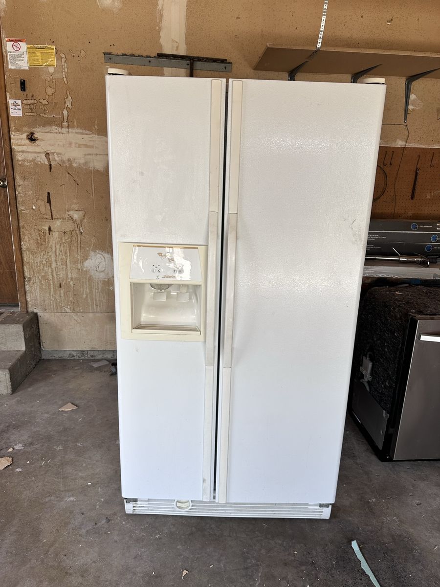 Whirlpool White Side-by-Side Refrigerator with Ice & Water Dispenser - Used