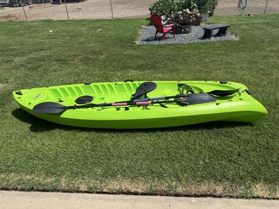 Lifetime Sit-On-Top Tandem Kayak - Lime Green with Paddles & Backrests