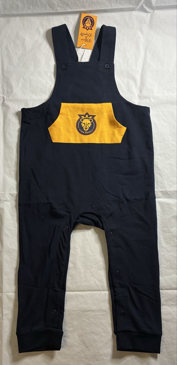 Utah Royals FC Baby/Toddler Overalls – 86/92 (18-24M) – NEW w/ Tags