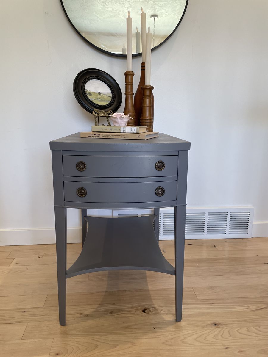 Hand Made End Table Grey