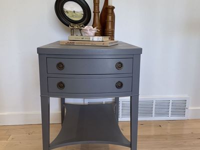 Hand Made End Table Grey