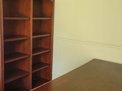 Office desk and A Matching Double-Sided Bookshelf