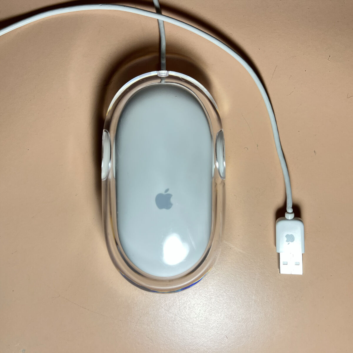 Apple USB Wired Mouse – Classic Clear Design