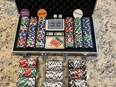 Poker chips set with 300 additional chips 800 total