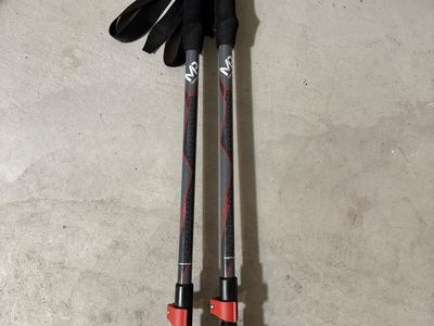 Mountain Products Adjustable Trekking Poles Pair - Red and Gray