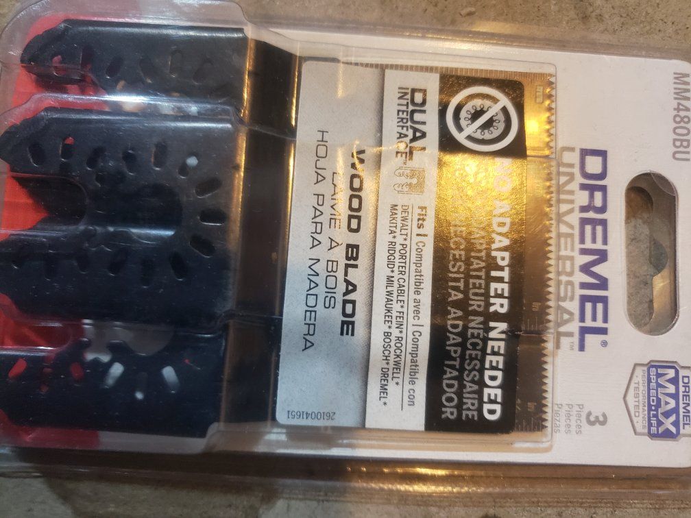 Dremel MM480BU Universal Wood Blade Multi-Tool Oscillating Saw Blades - 3 Pack, $10 each