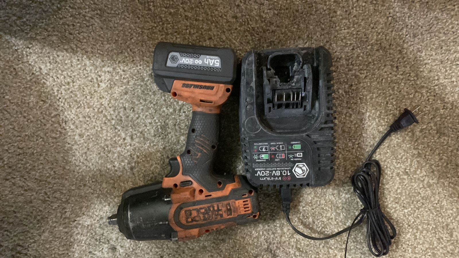 Matco 20V Cordless Brushless Impact Wrench & 5Ah Battery with Infinium Charger Kit