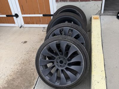 Set of 4 Tesla Model Y Performance 21" Uberturbine Wheels