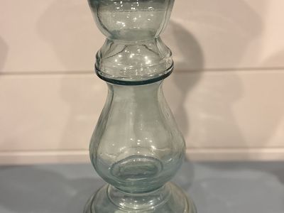 Large Glass Candlestick 12”