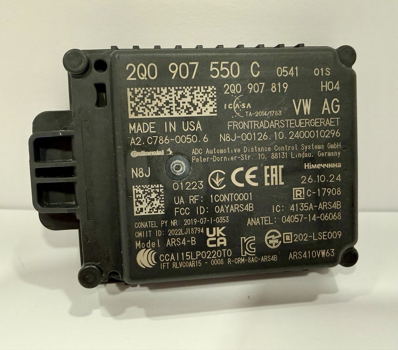 Volkswagen Cruise Control Distance Sensor 2Q0 907 550 C