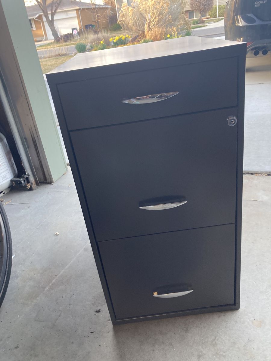 Free mini fridge and filing cabinet