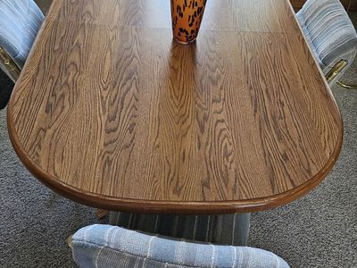 Vintage 90s Rolling Kitchen Table Set - 4 Caster Chairs, 2 Leaves, 2 Bar Stools - Taylorsville