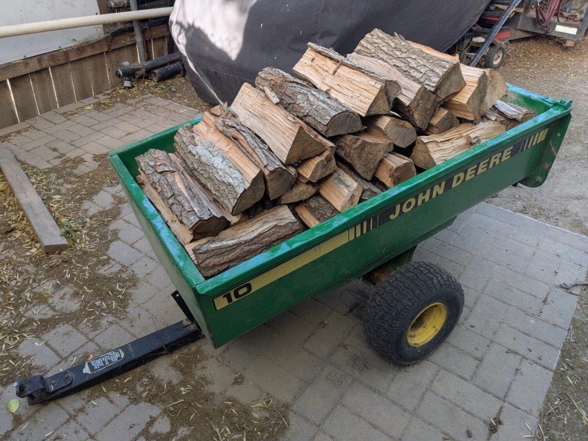 John Deere Dump Trailer tractor riding mower lawn