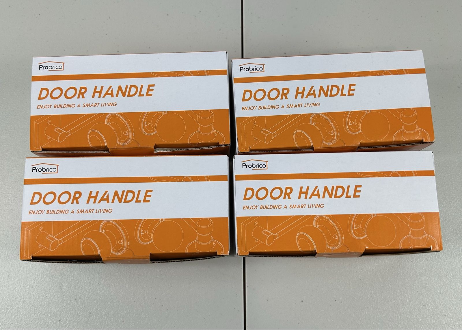 4-Pack Probric Privacy Door Knobs - Satin Nickel