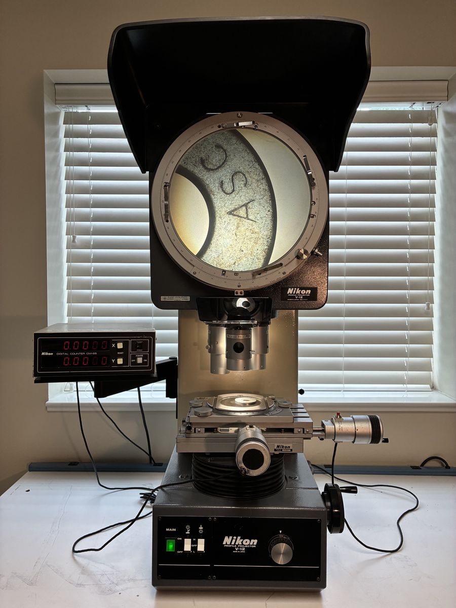Nikon V-12 Profile Projector for Toolmakers and Production Inspection