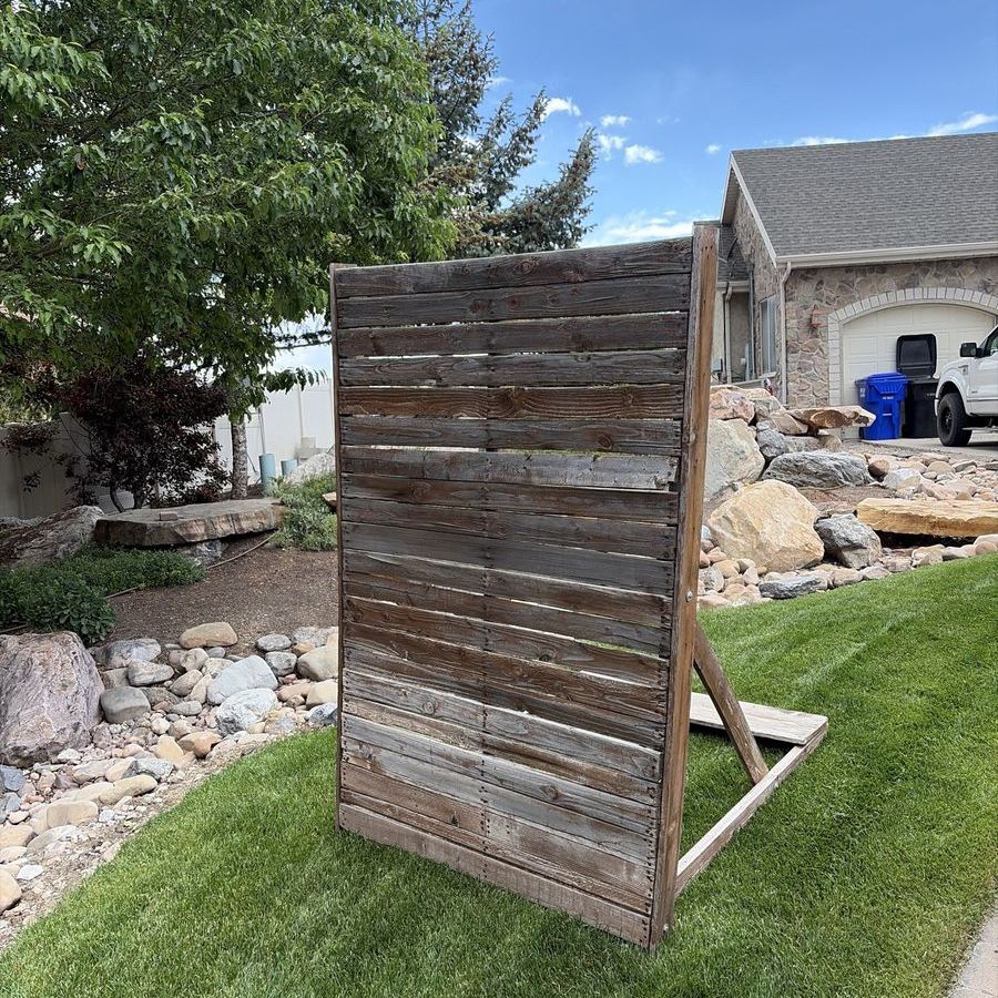 Rustic wedding backdrop