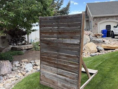 Rustic wedding backdrop
