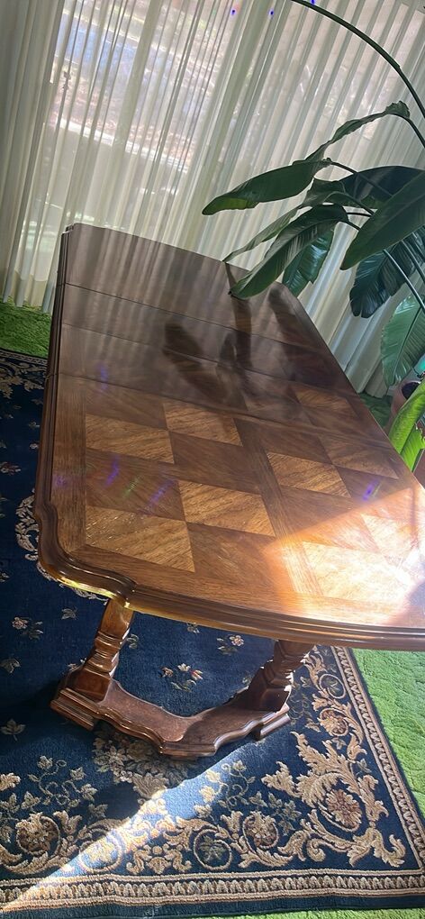 Cherry Oak Wood Dining Table