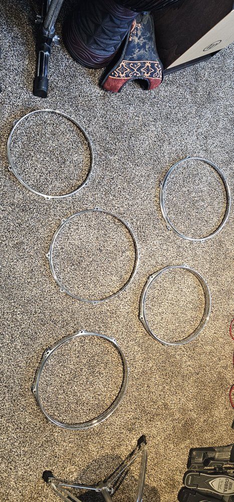  Chrome Drum Hoops triple flange