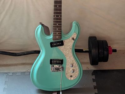 Aria Diamond DM-380 Electric Guitar - Surf Green (Mosrite Style)