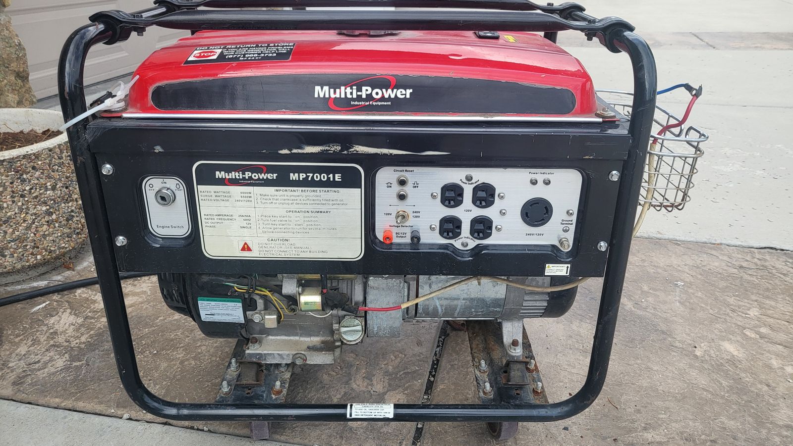 Tri-fuel 6500/6000 generator Nat gas/propane/gas