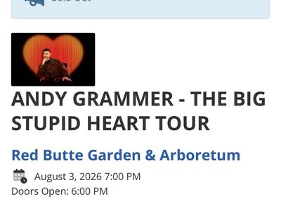 x5 tickets to Andy Grammer Tonight @ Red Butte
