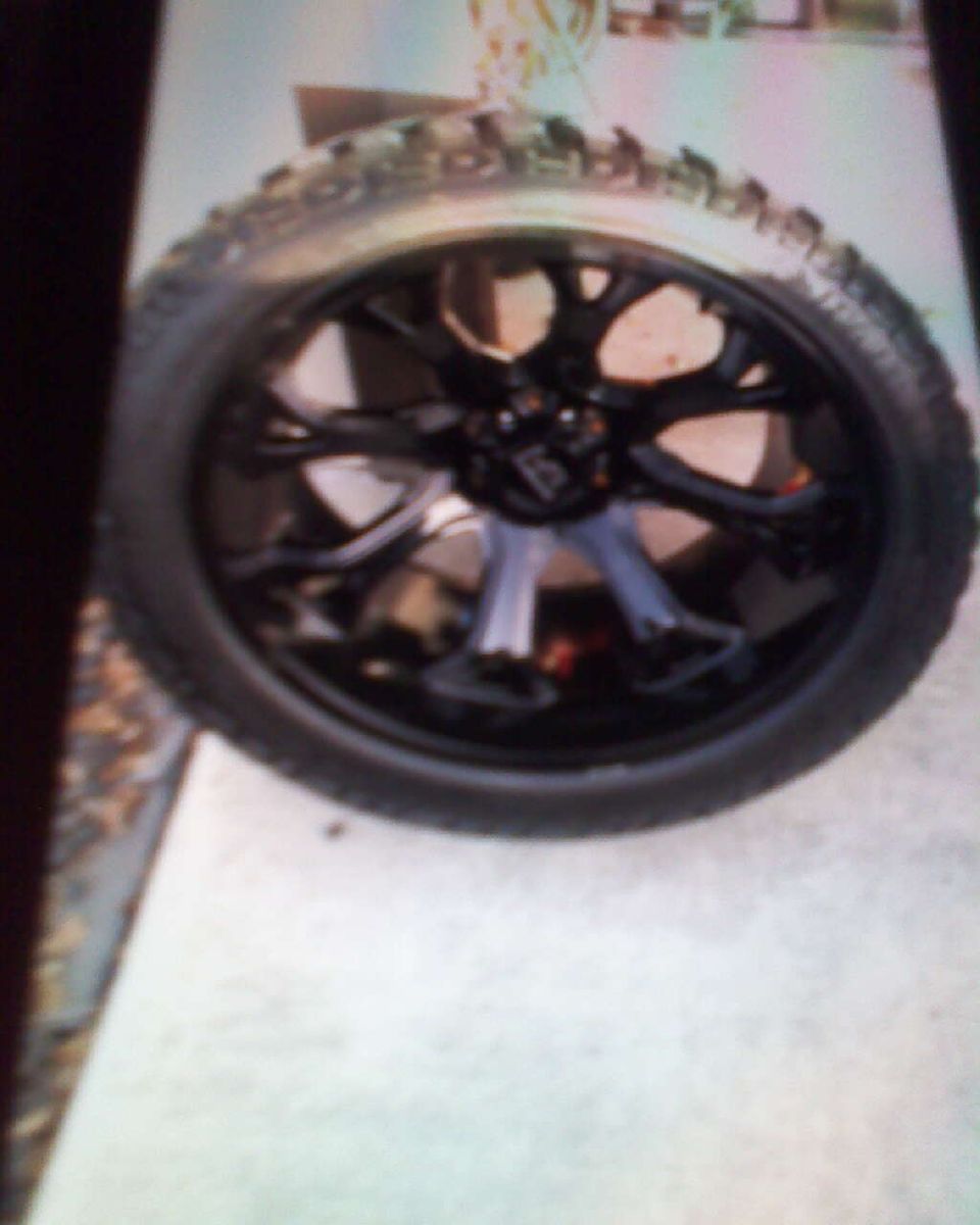 22x12 Hardrock 5 ea. Black 6 lug wheels & Tires Like New less than 100 miles on them. 3,000.00 or Best Offer Andy 801-918-7216