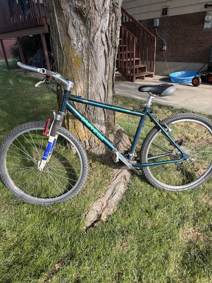 Mountain Bike. Aluminum Frame. Hardtail w/ front suspension.