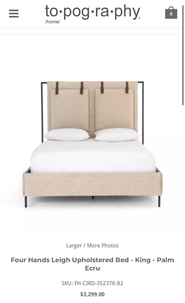 Four Hands Leigh Upholstered King Bed