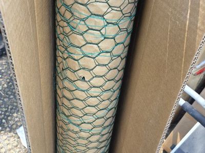Green PVC Coated Hexagonal Wire Mesh/Chicken Wire - 1x64m Roll