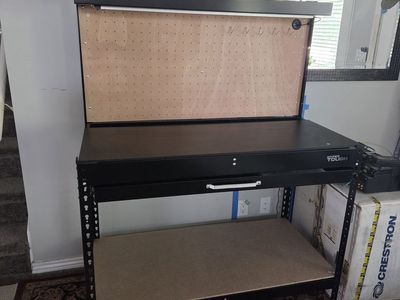 Hyper Tough 46" Workbench w/ LED Light & Pegboard