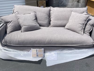 Brand New 3-seater Sofa 70% off— Farmhouse Style, Grey