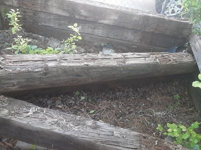 12 Railroad Ties for Landscaping Outdoor Wood Barriers Weathered